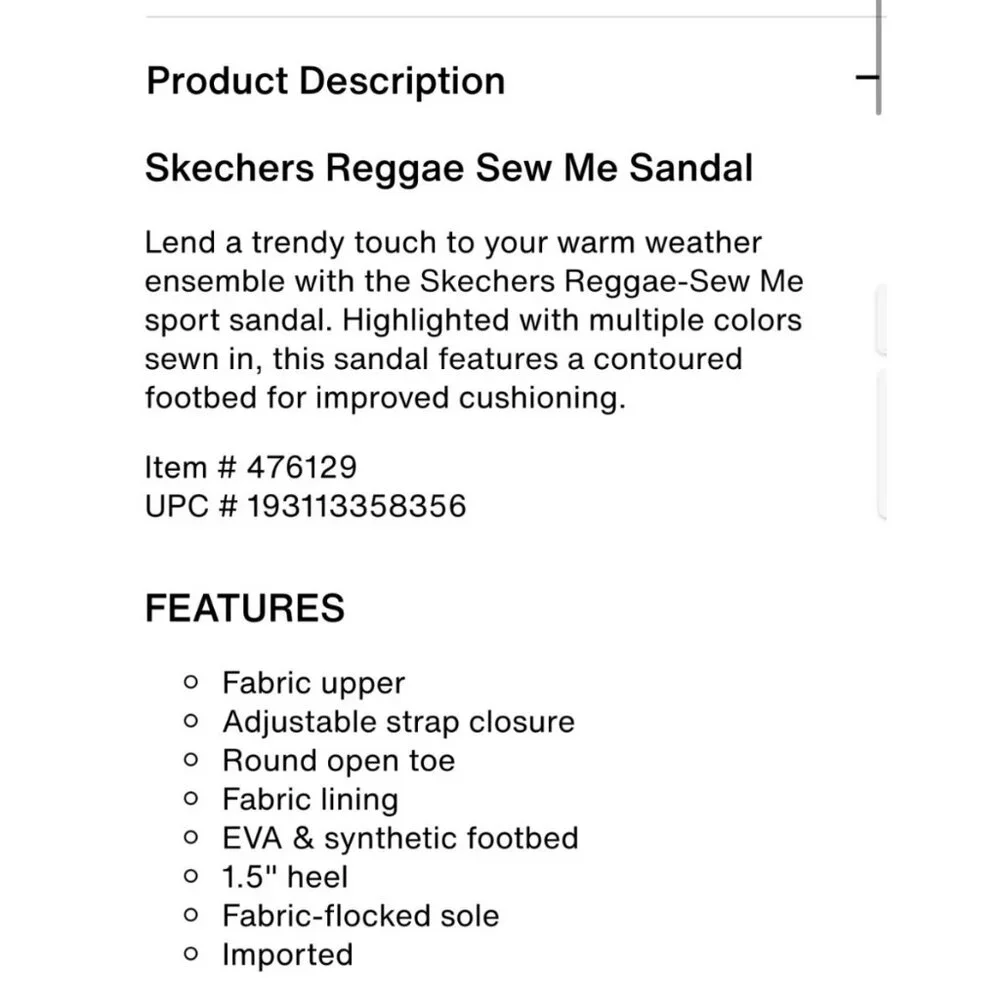 Skechers Reggae Sew Me Size 6.5 Vegan Washable NWB